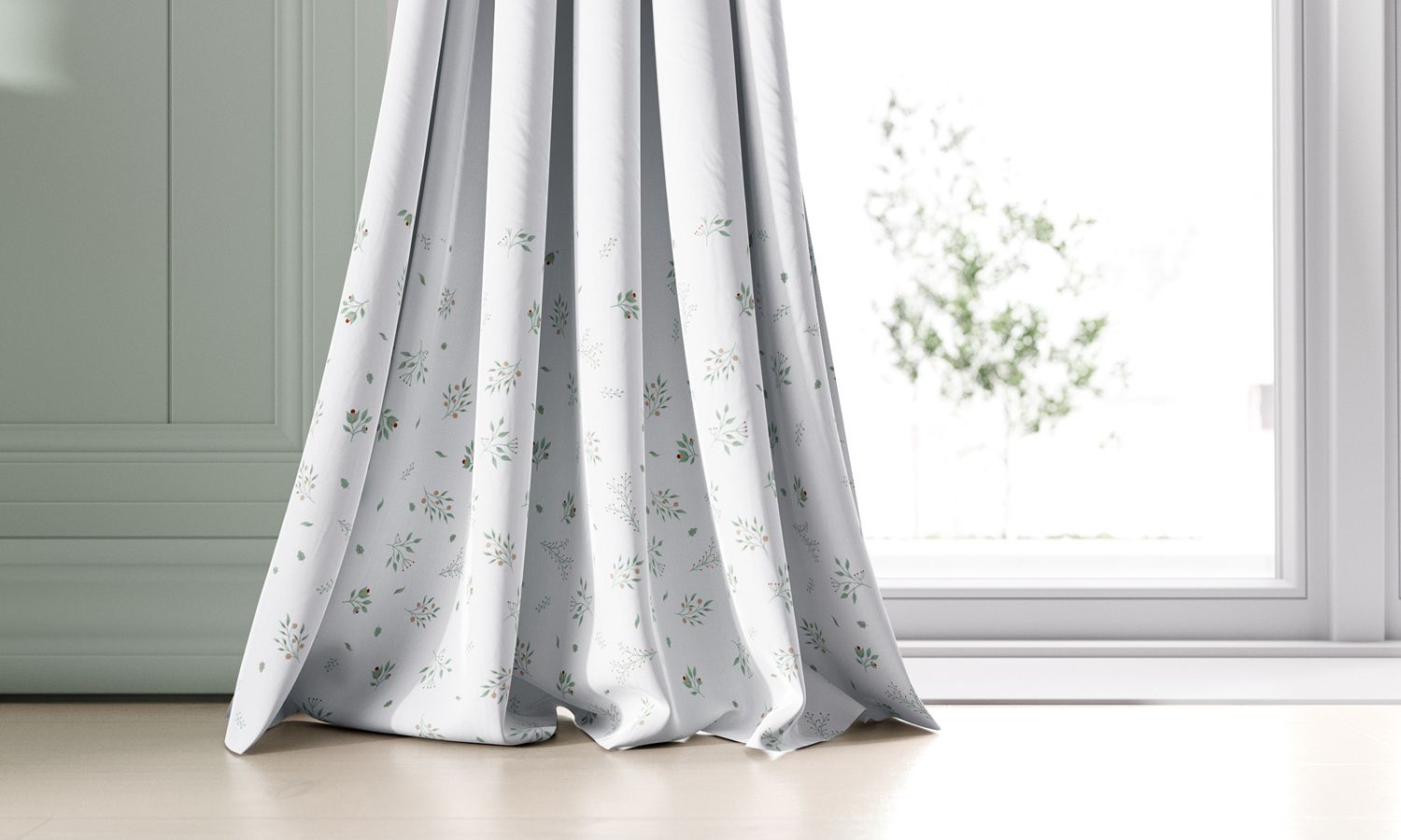 Cortina Floral Bosque Encantado