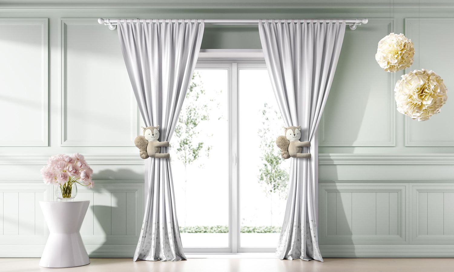 Cortina Floral Bosque Encantado