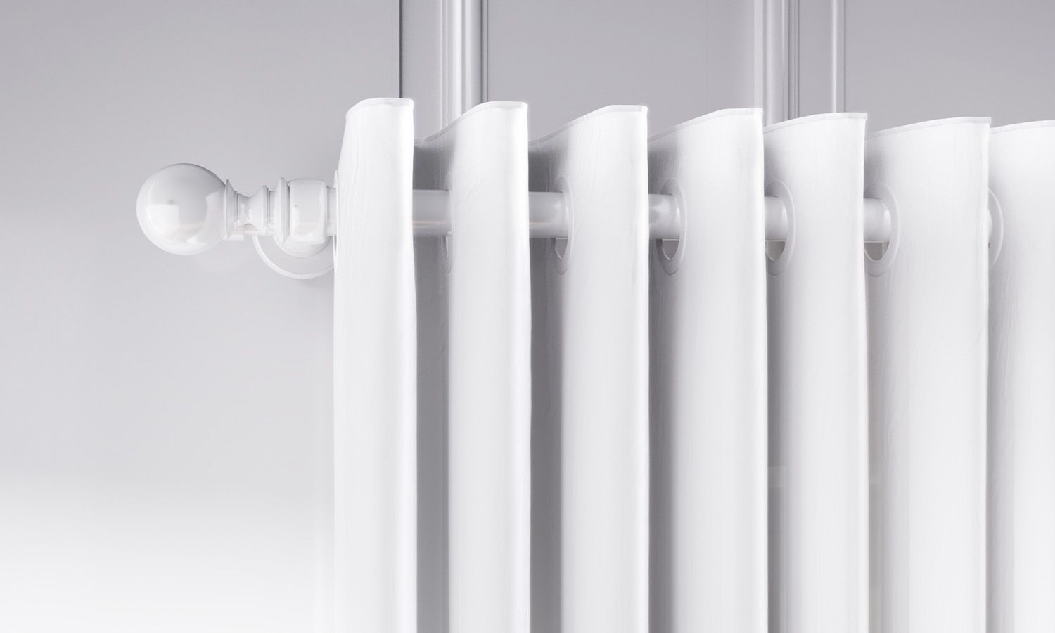 Cortina Amarela com Ilhós