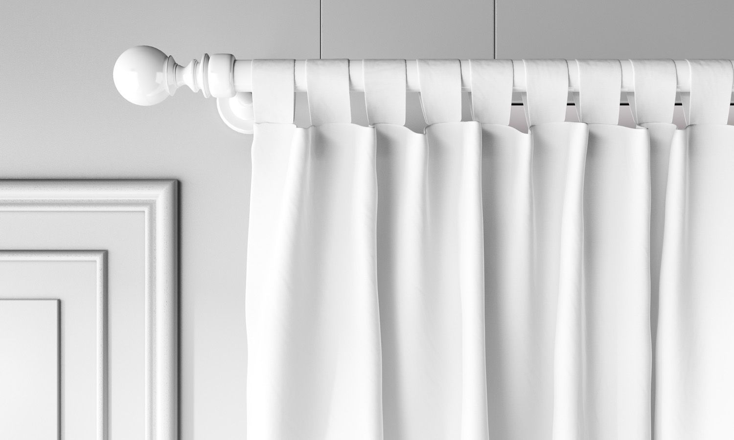 Cortina Poá Babado Bege