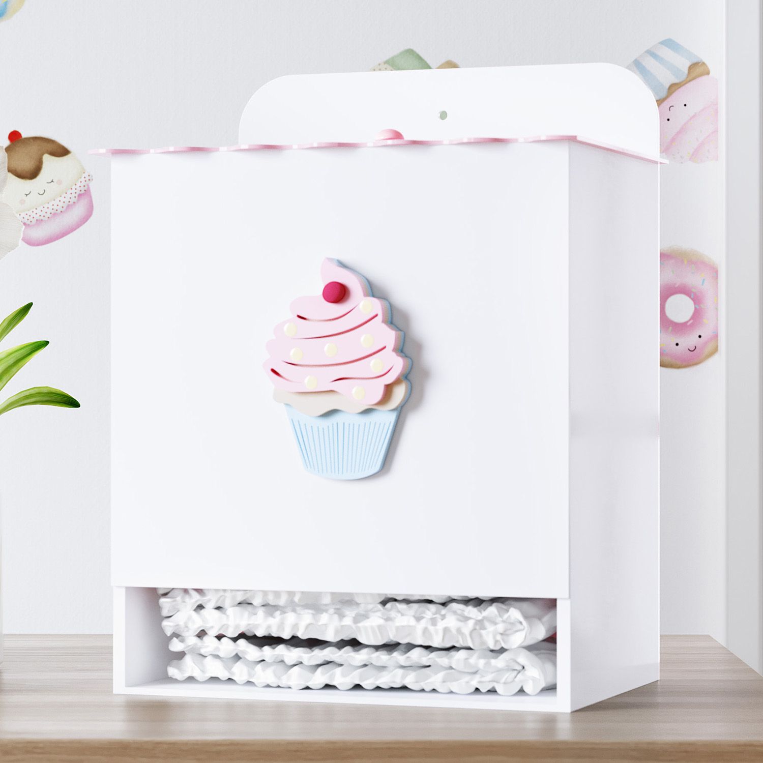 Porta Fraldas Cupcake Doce Encanto