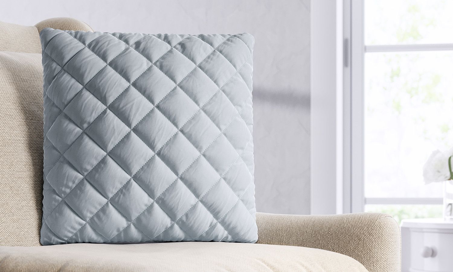 Almofada Quadrada Matelassê Rosa 38cm