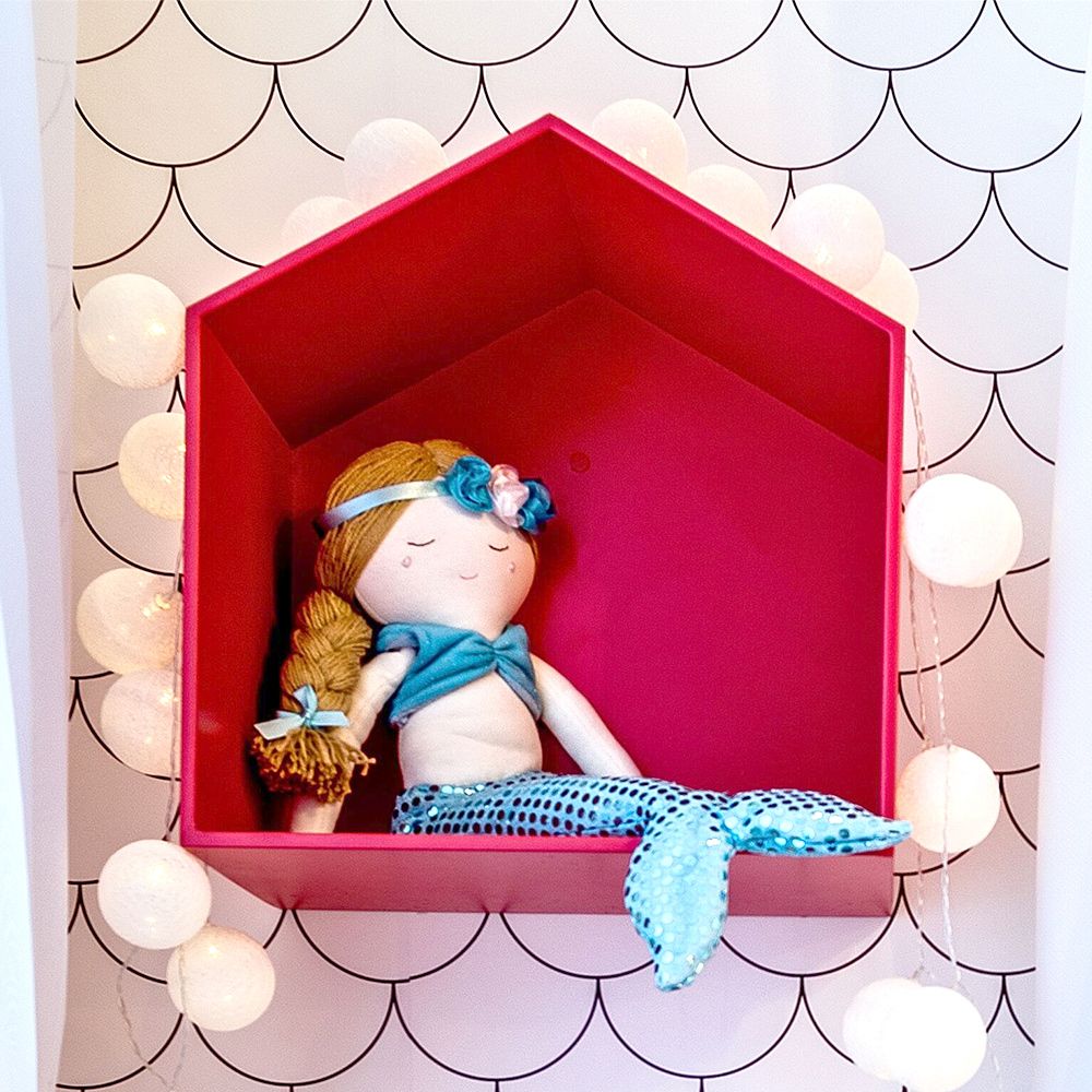 Nicho de Madeira Casinha Branco 40cm