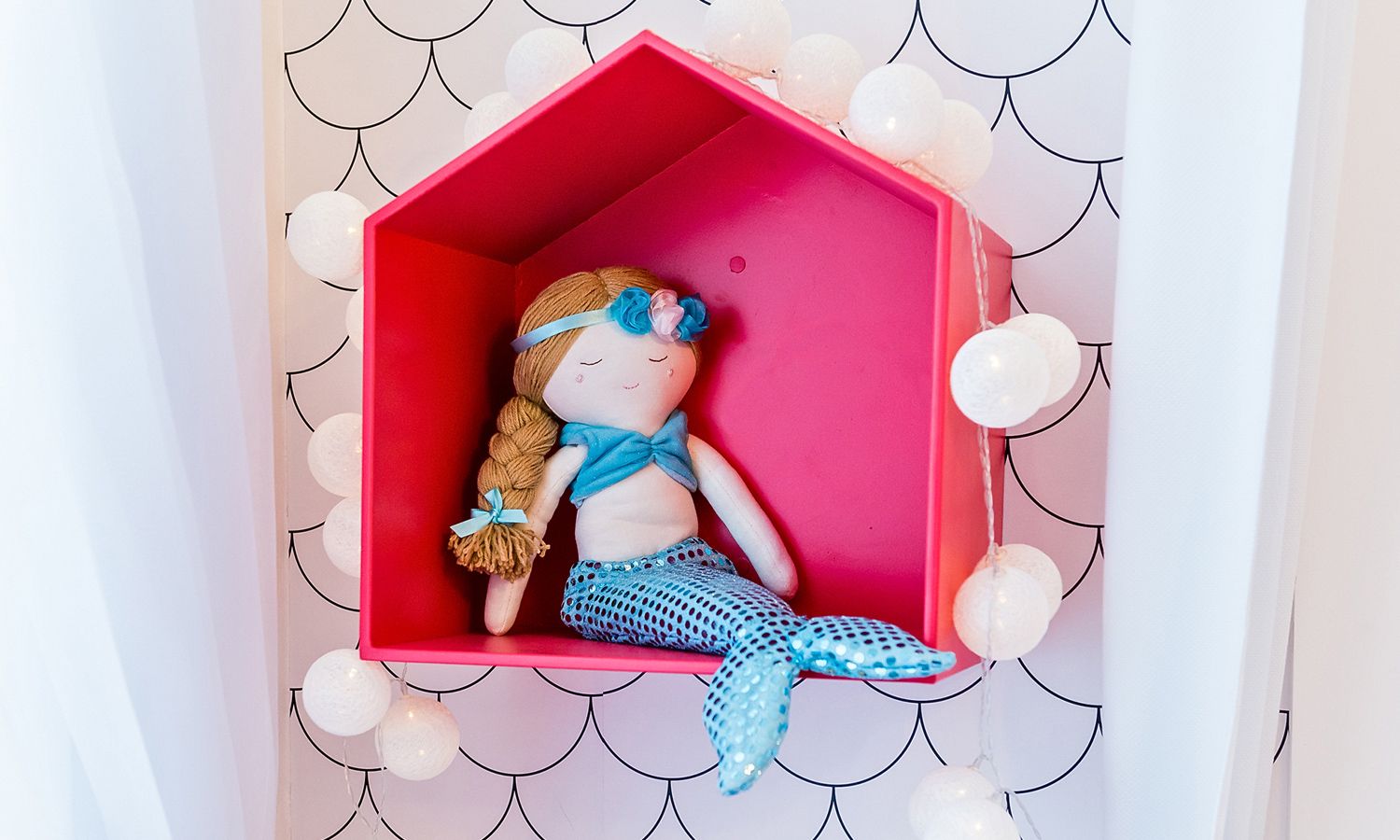 Nicho de Madeira Casinha Branco 40cm