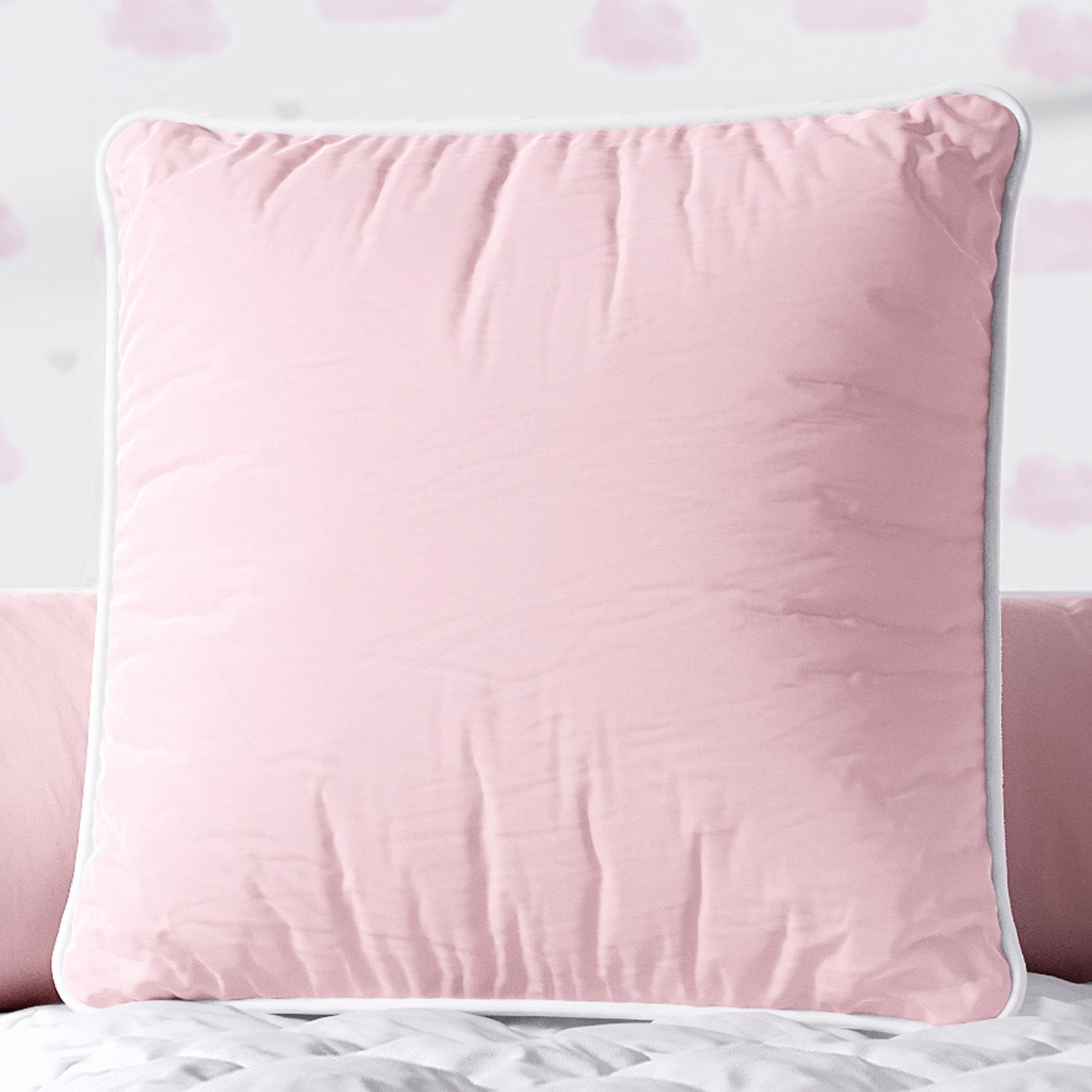 Almofada Quadrada Azul Cordonê 38cm