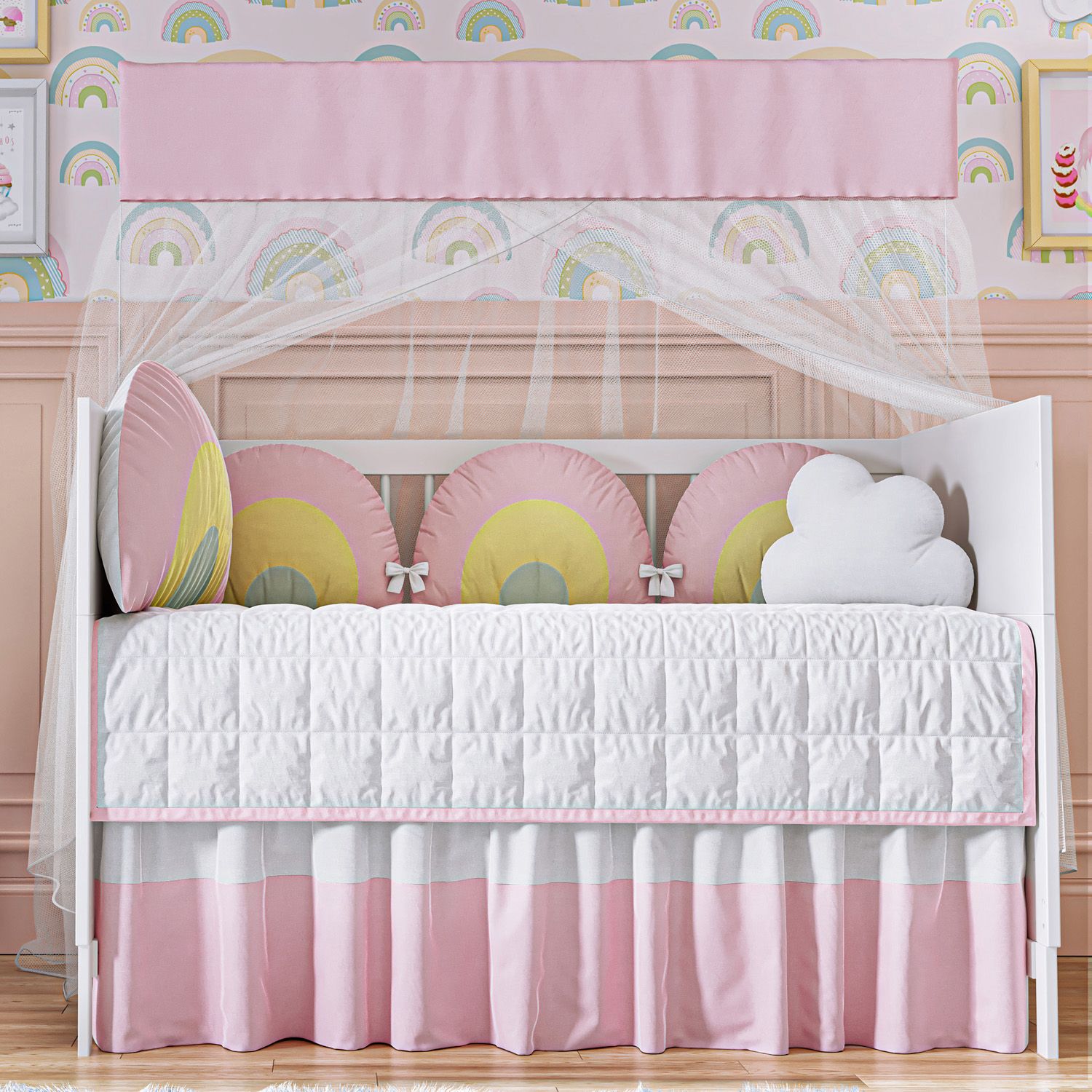 Kit Berço Amiguinhas Arco-íris