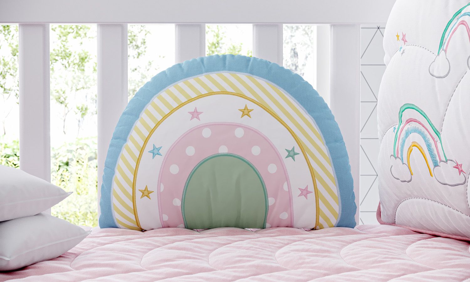 Kit Berço Arco-íris Patchwork