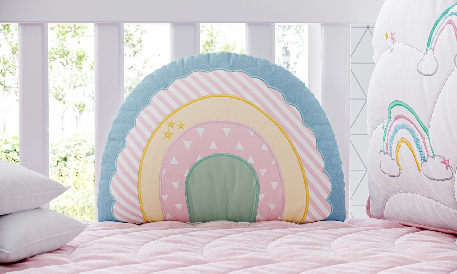 Kit Berço Arco-íris Patchwork