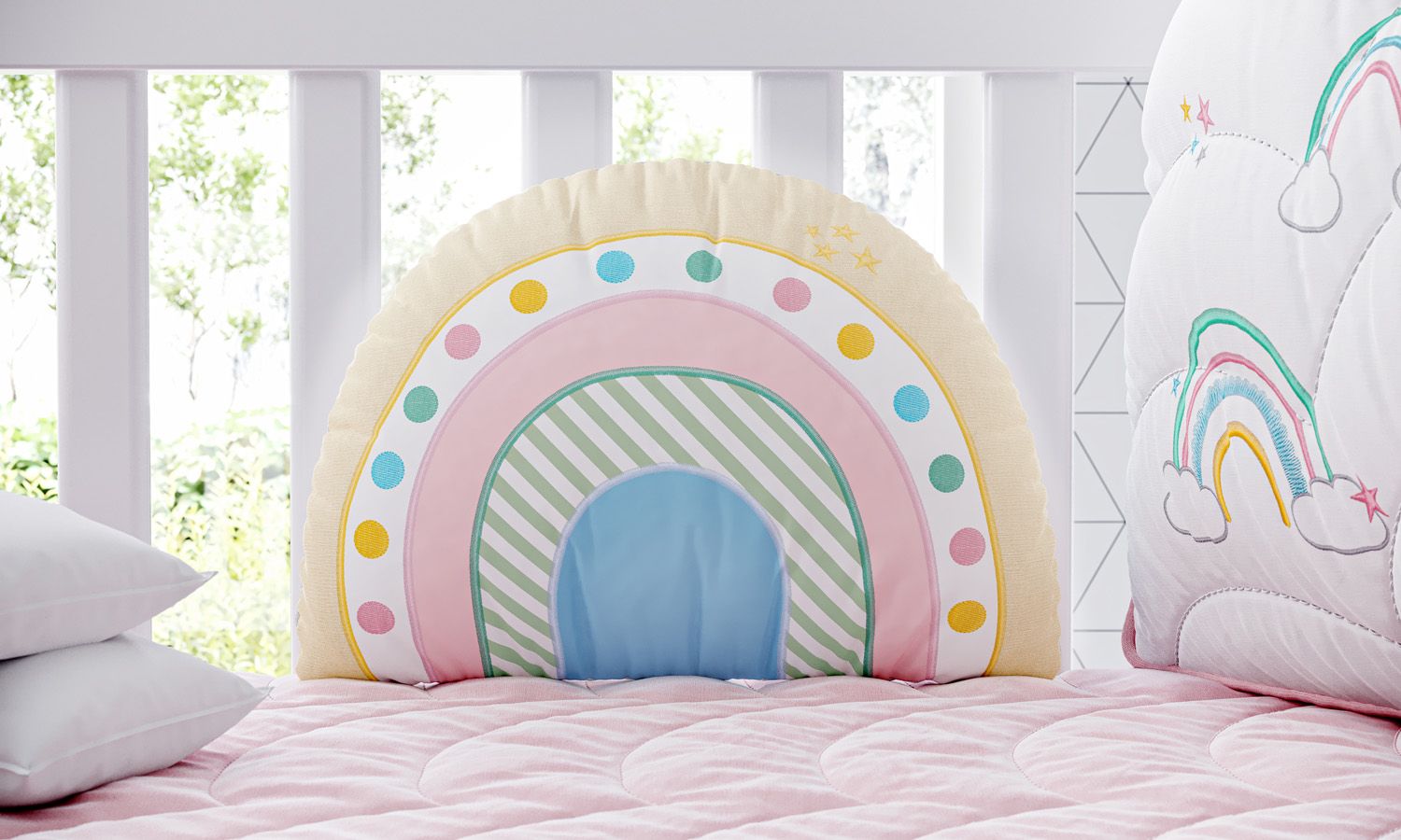 Kit Berço Arco-íris Patchwork