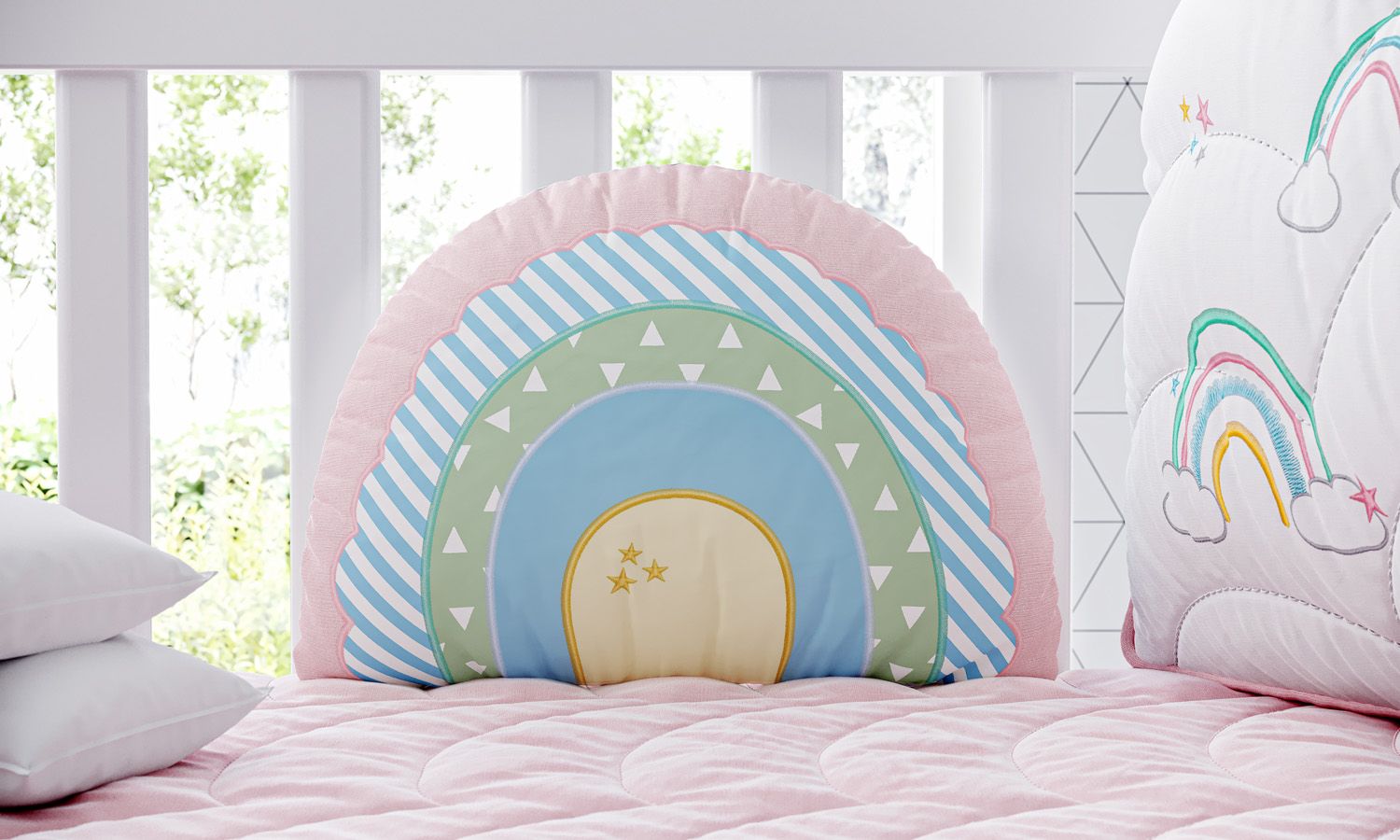 Kit Berço Arco-íris Patchwork