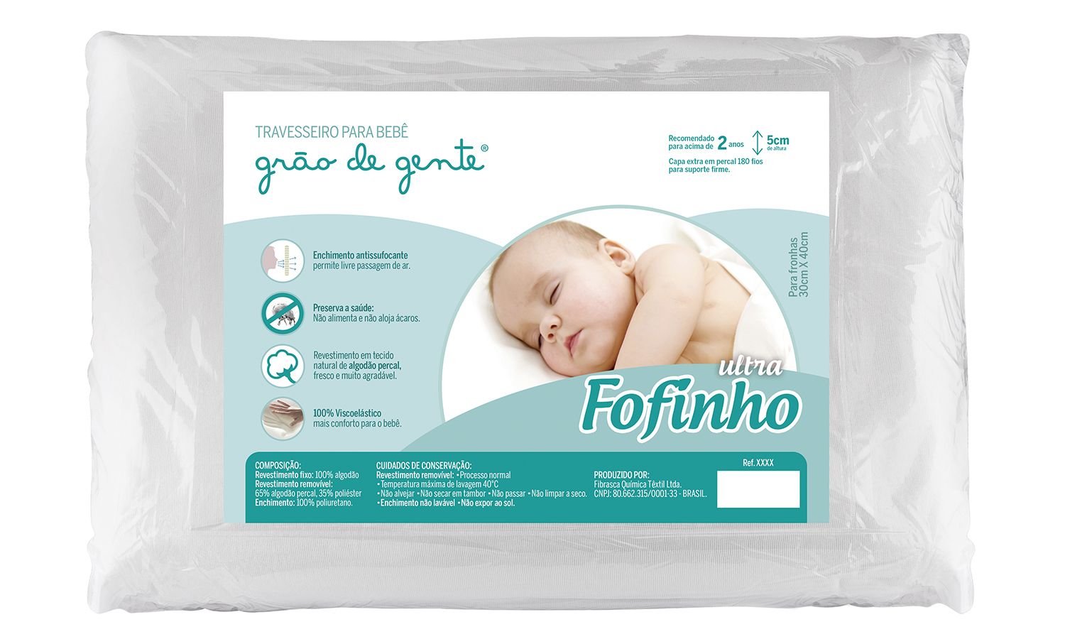 Travesseiro Viscoelástico Recém Nascido