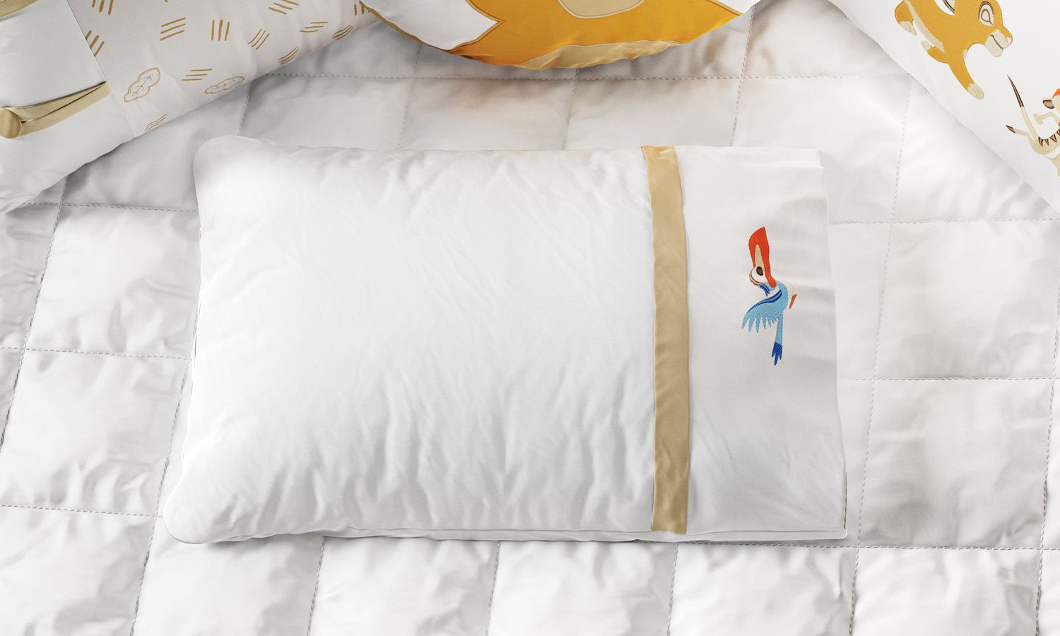 Jogo de Fronhas Bordadas Amiguinhos O Rei Leão 03 Peças