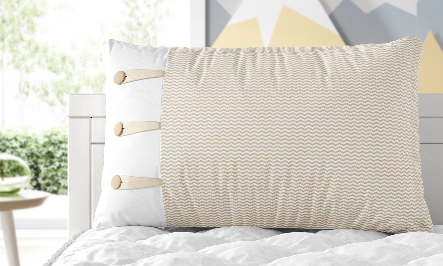 Almofada Baguete Mini Chevron 45cm