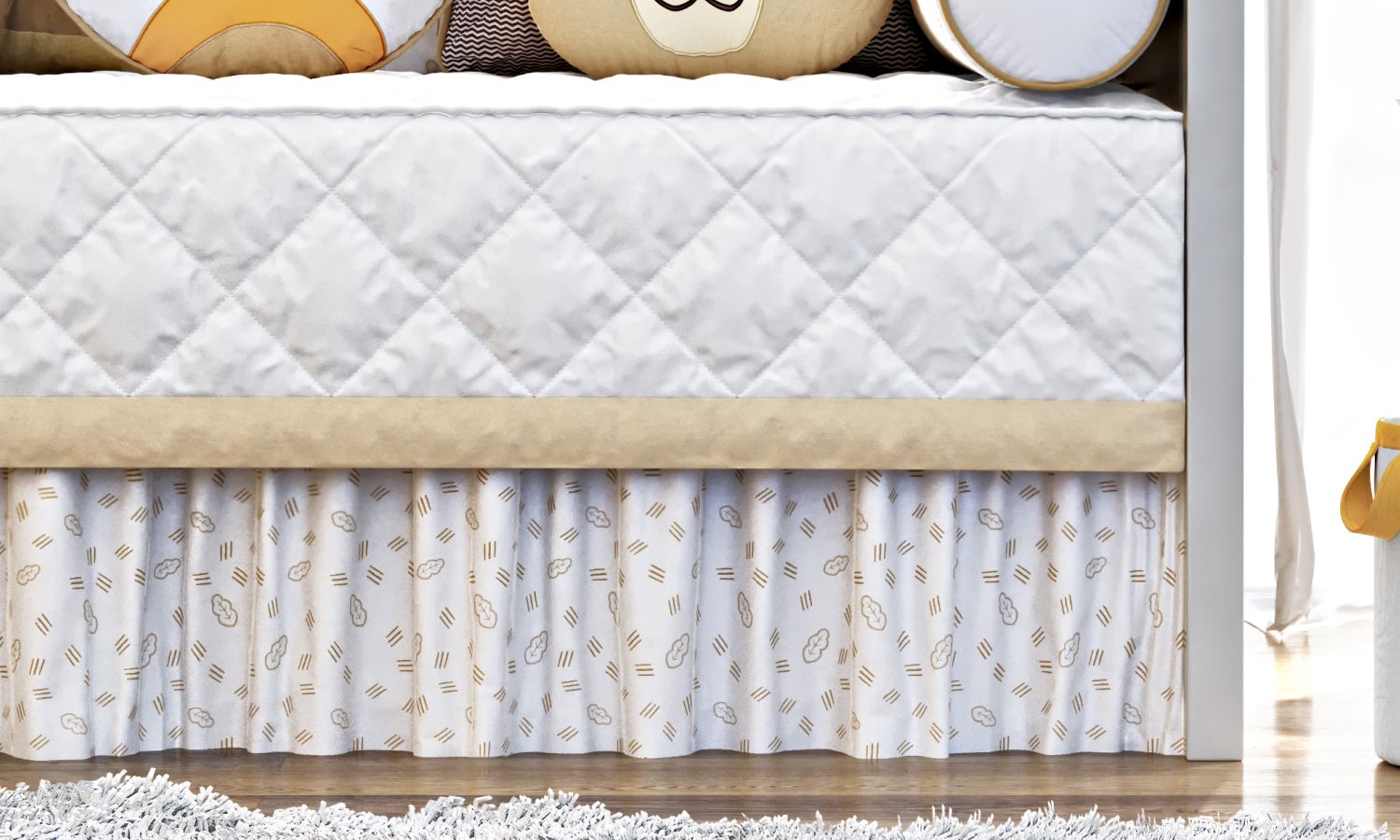 Saia de Cama Babá Folhas da Savana