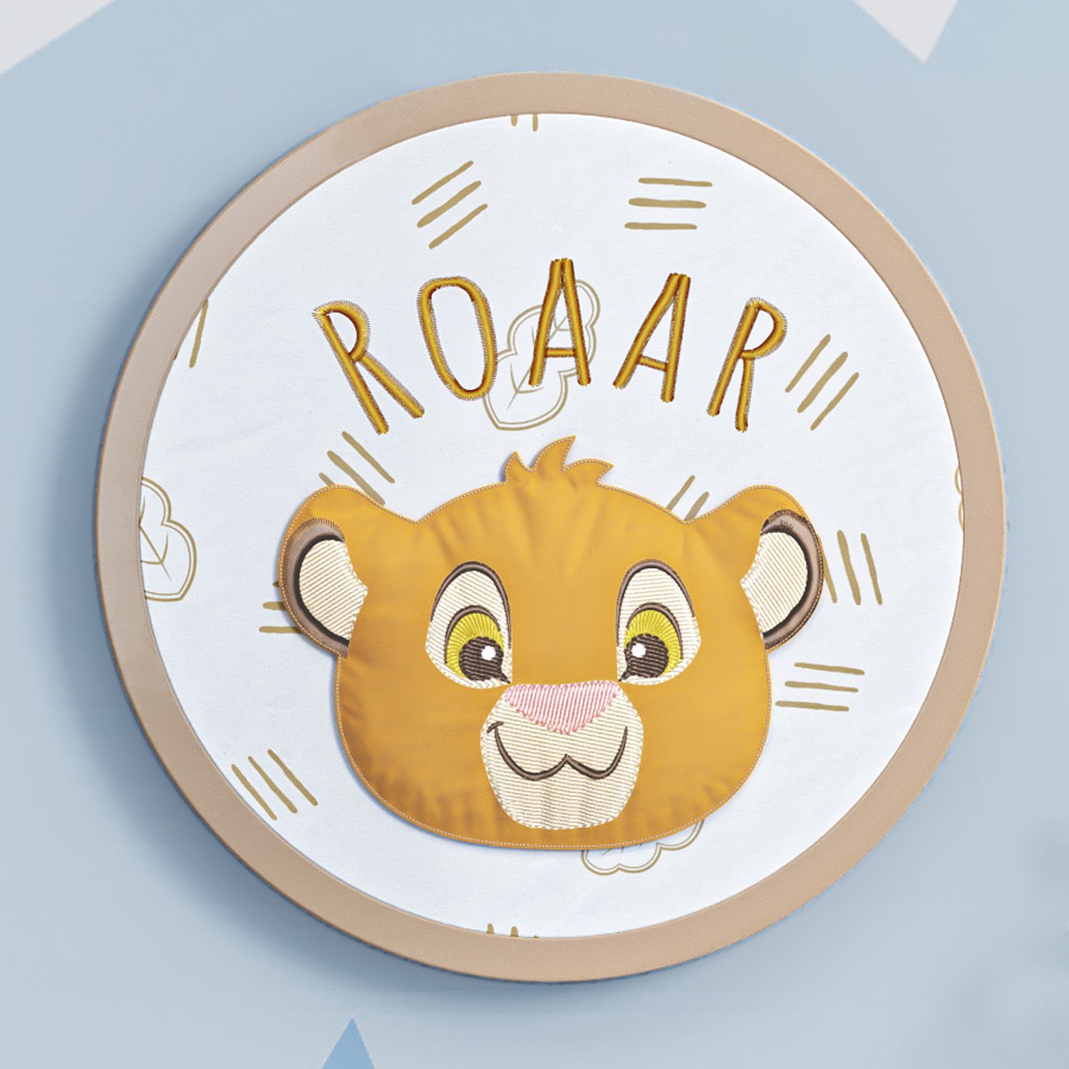 Quadro Bastidor Amiguinho Simba O Rei Leão