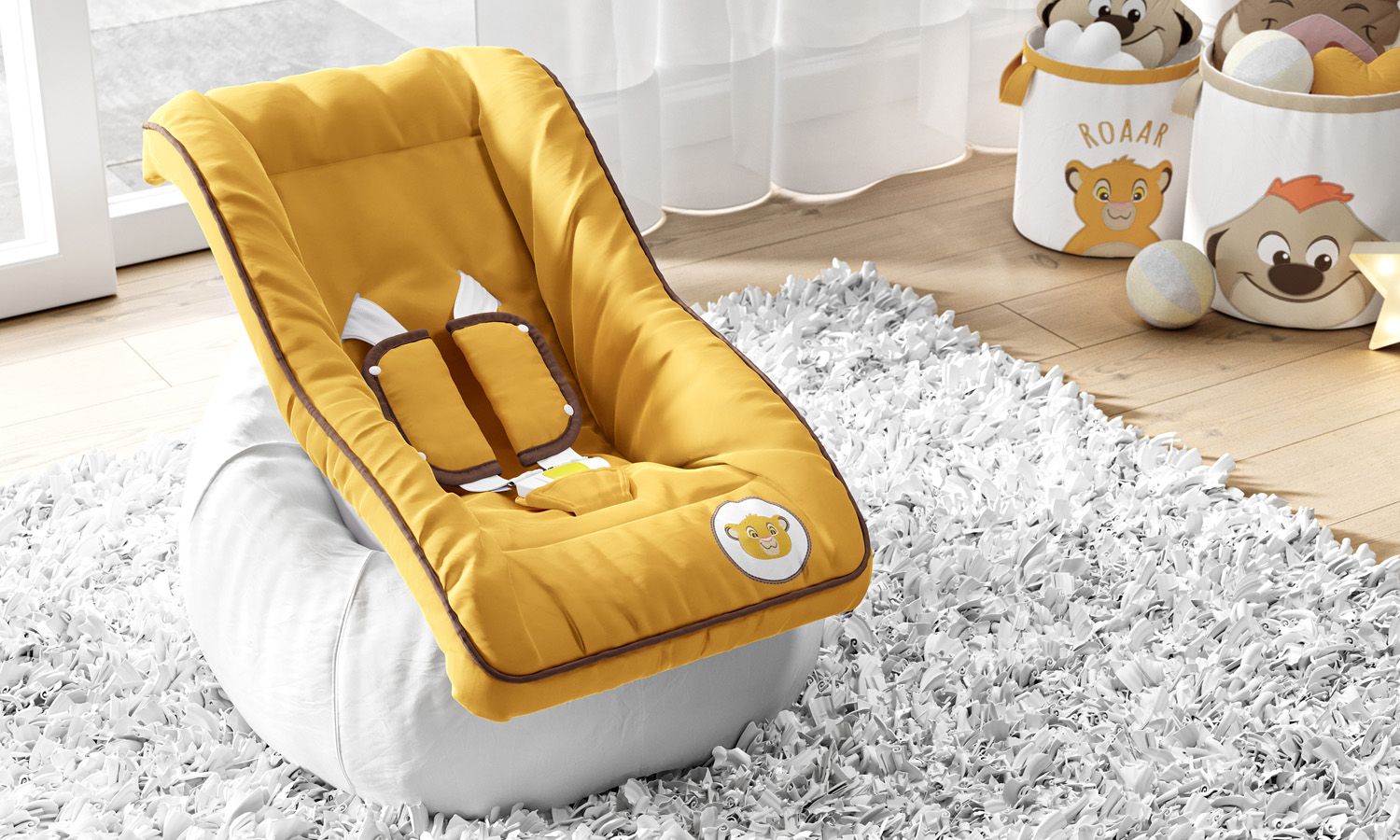 Capa de Bebê Conforto com Protetor de Cinto O Rei Leão