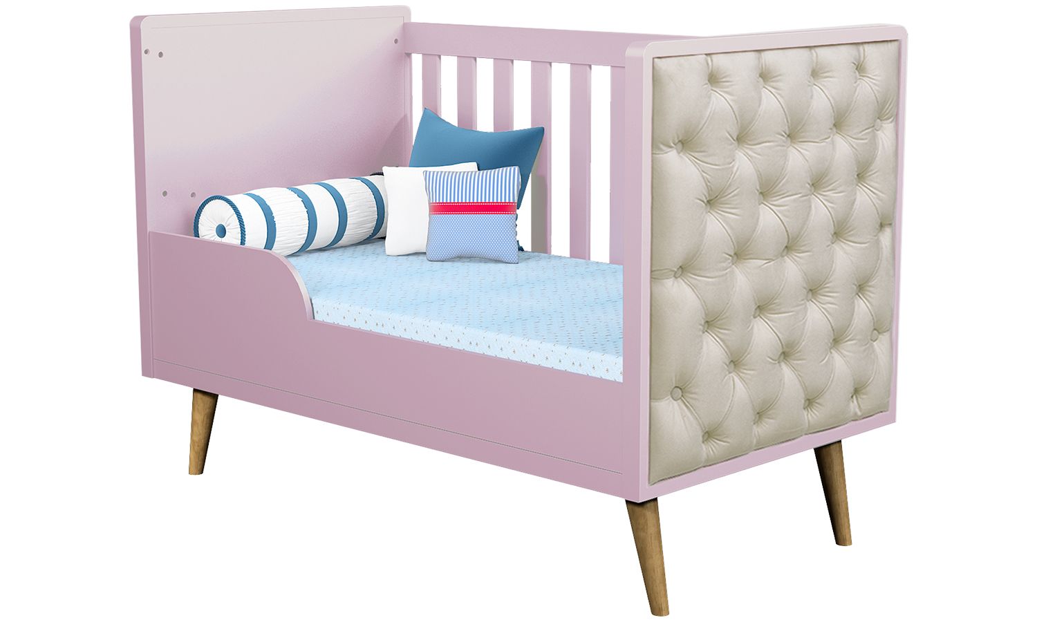 Berço Americano Branco + Capitonê Lorena Retrô — vista alternativa