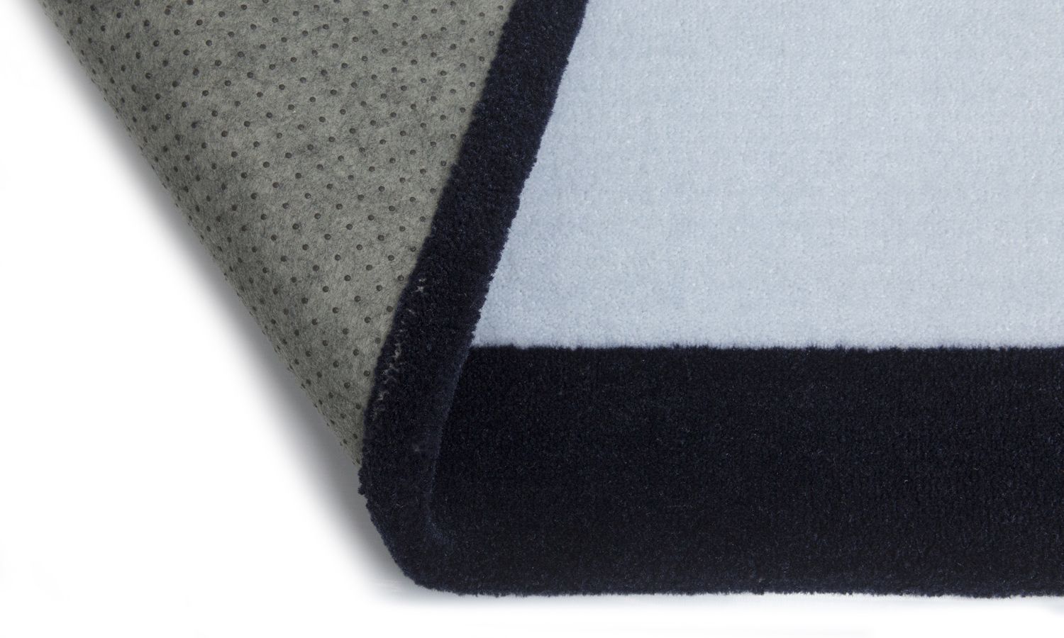 Tapete Retangular Azul Moldura Marinho 1,50m