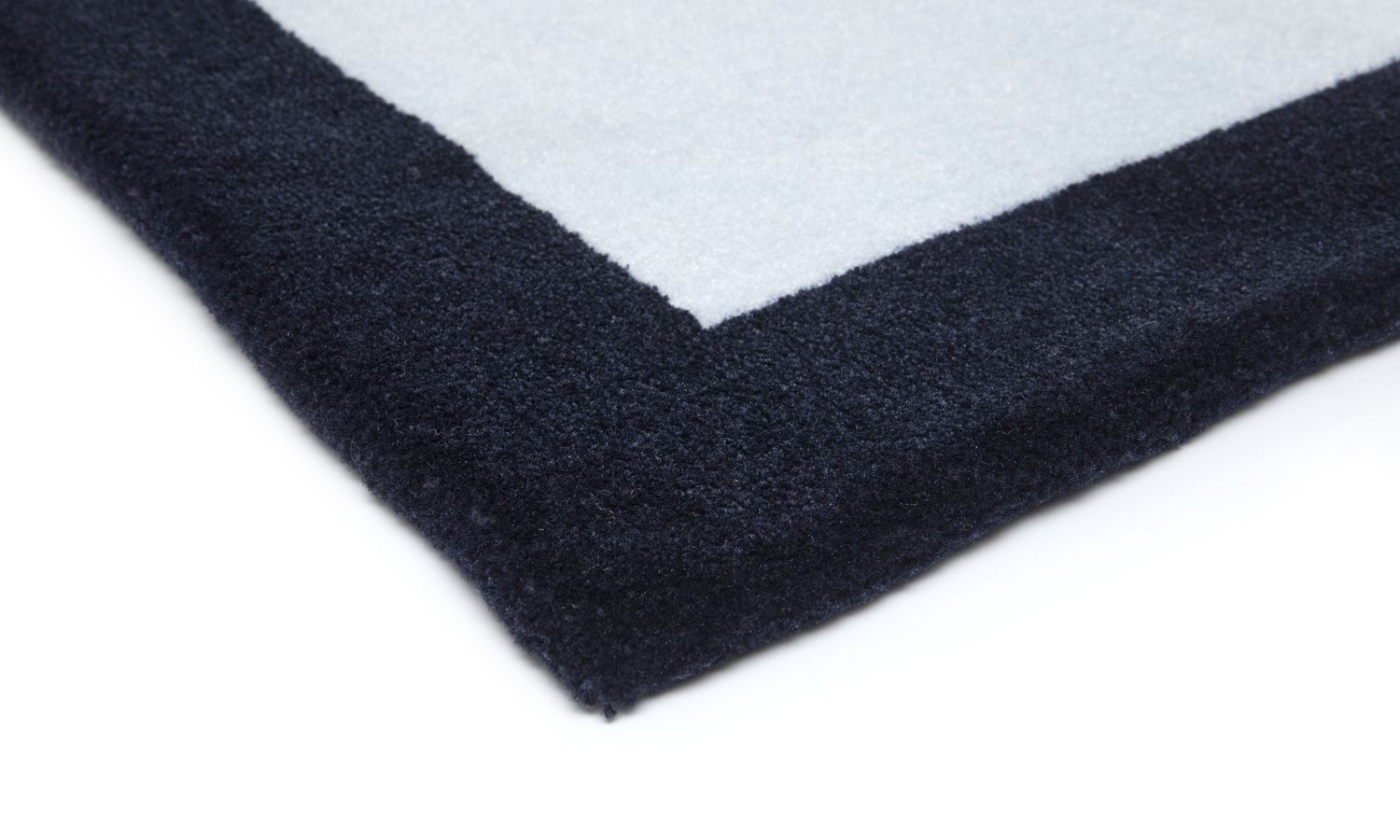 Tapete Retangular Azul Moldura Marinho 1,50m