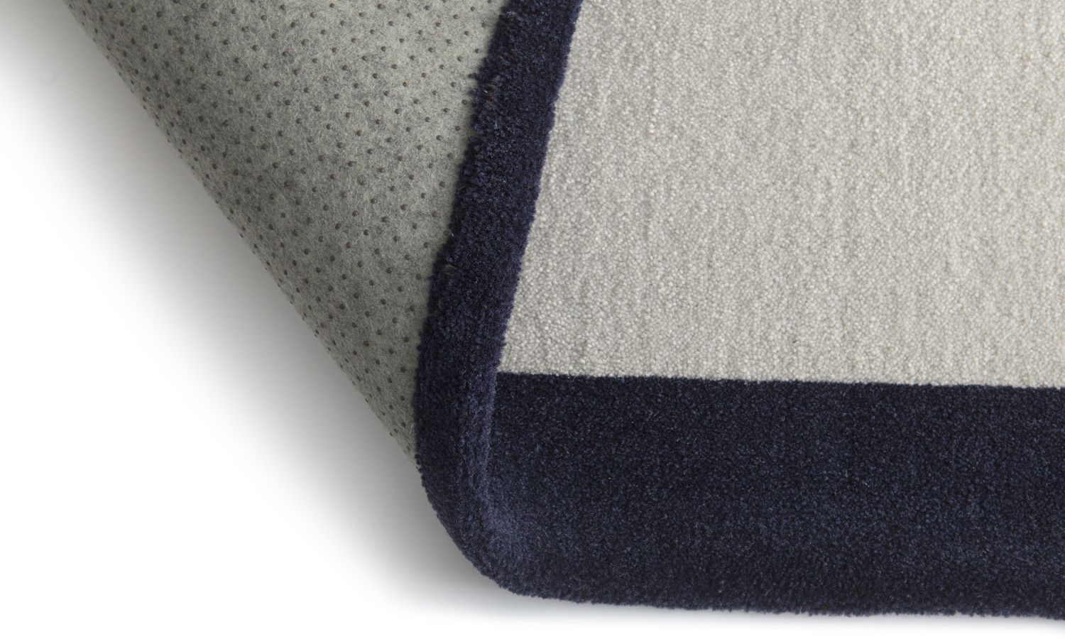 Tapete Retangular Azul Moldura Marinho 1,50m