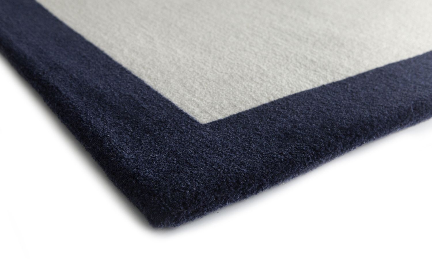 Tapete Retangular Azul Moldura Marinho 1,50m