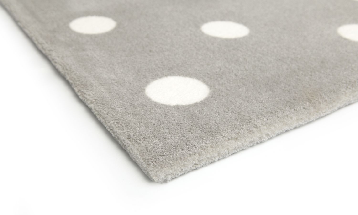 Tapete Retangular Bege Bolão Branco 1,50m