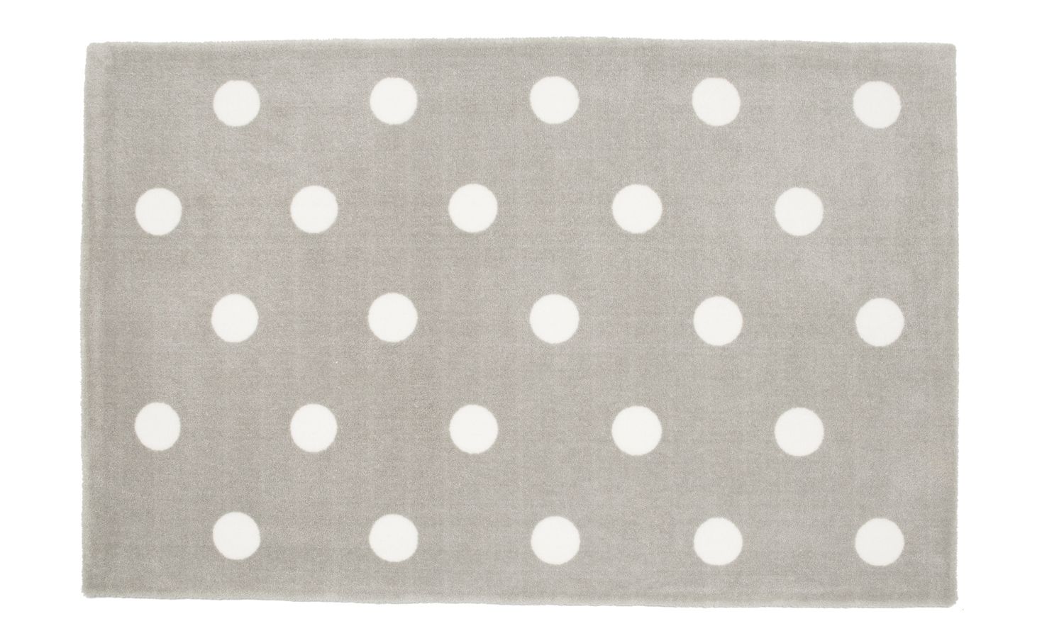 Tapete Retangular Bege Bolão Branco 1,50m