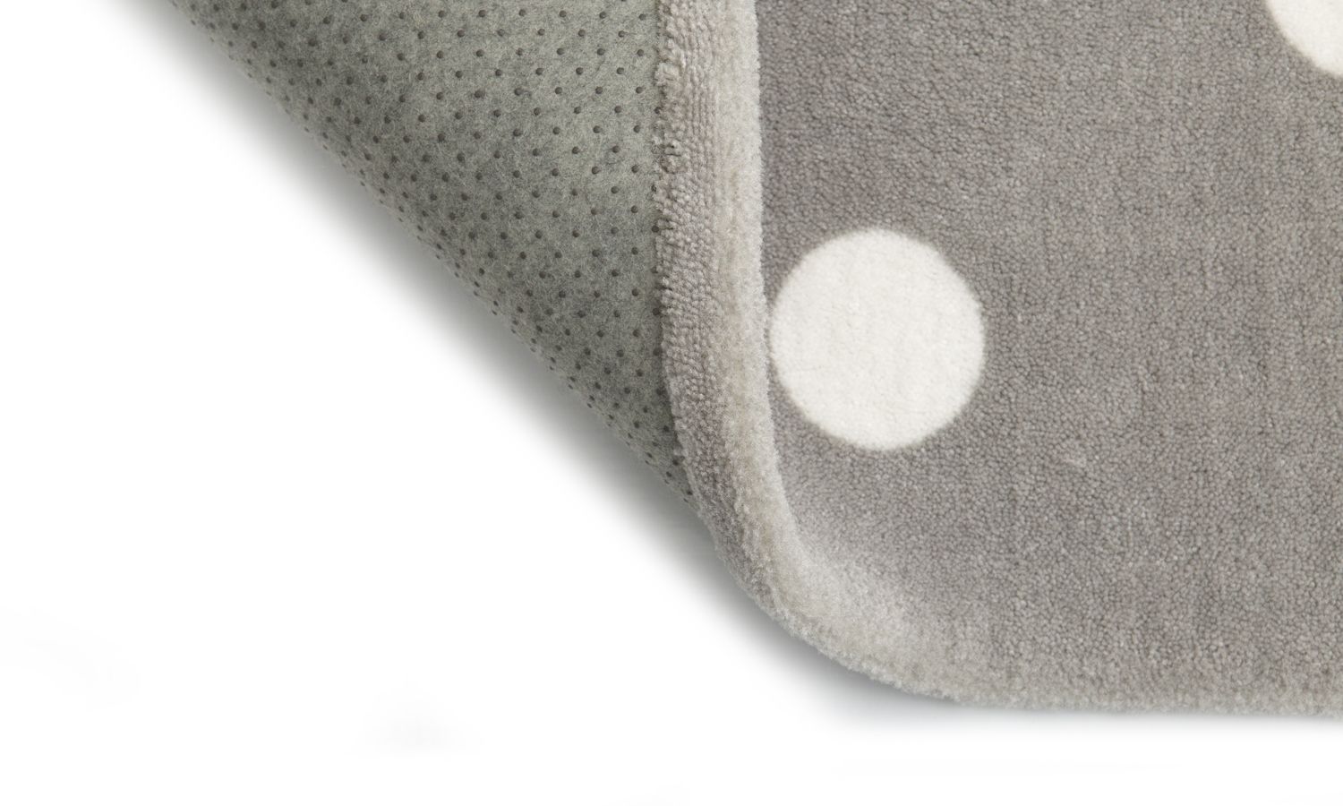 Tapete Retangular Bege Bolão Branco 1,50m