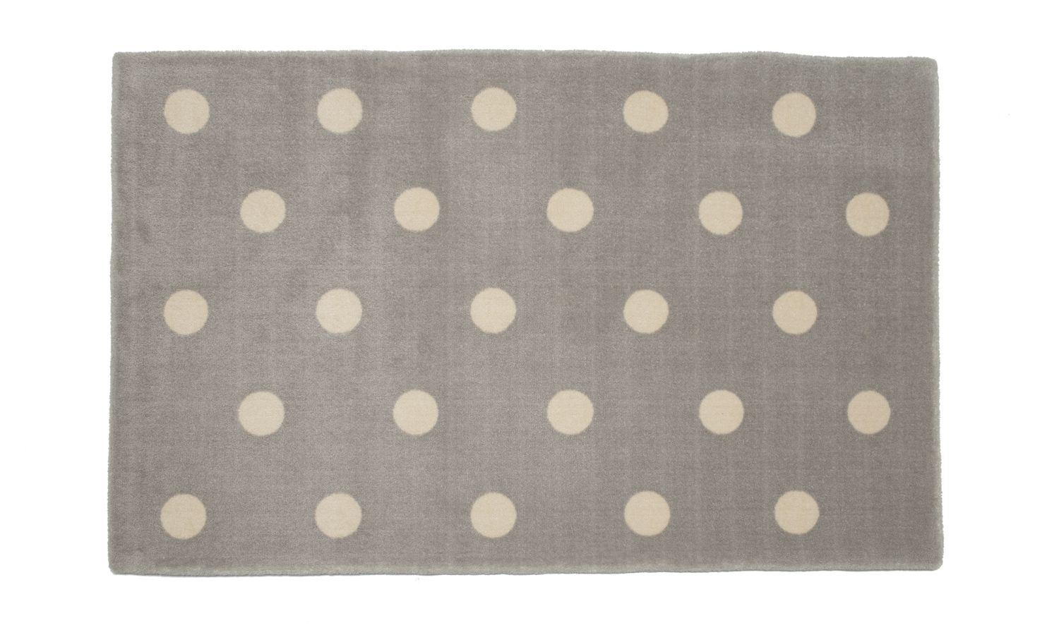 Tapete Retangular Bege Bolão Branco 1,50m