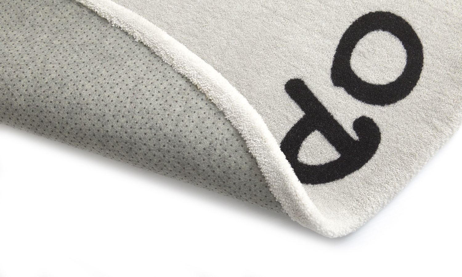 Tapete Redondo Taupe Alfabeto Bege 1,60m