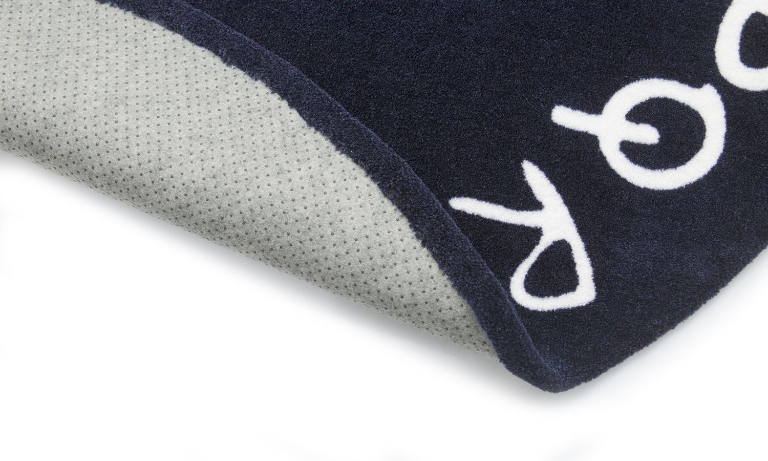 Tapete Redondo Taupe Alfabeto Bege 1,60m