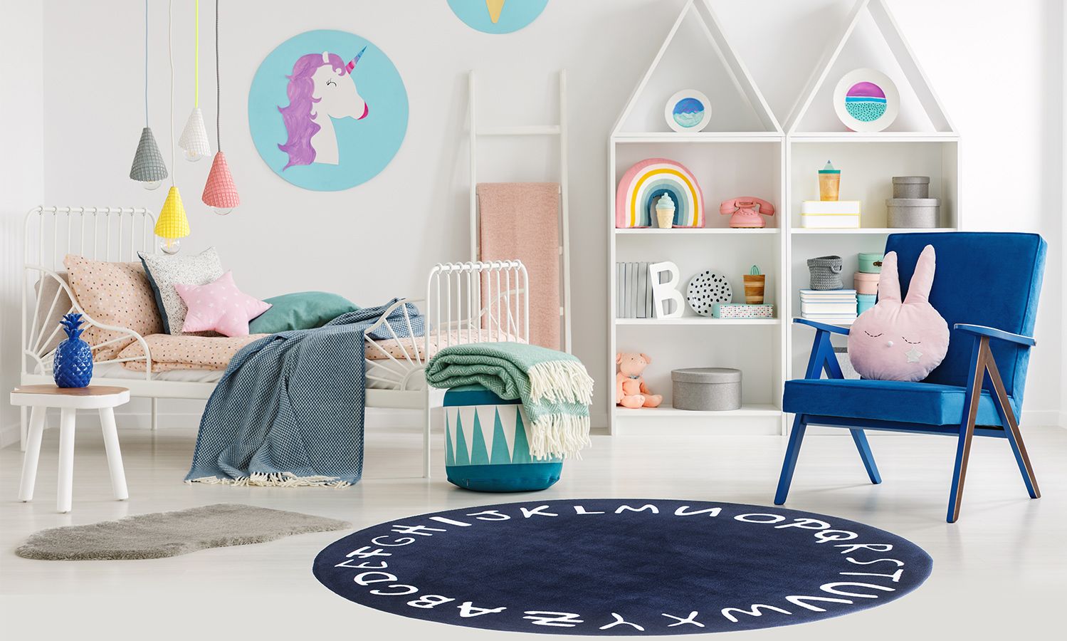 Tapete Redondo Taupe Alfabeto Bege 1,60m