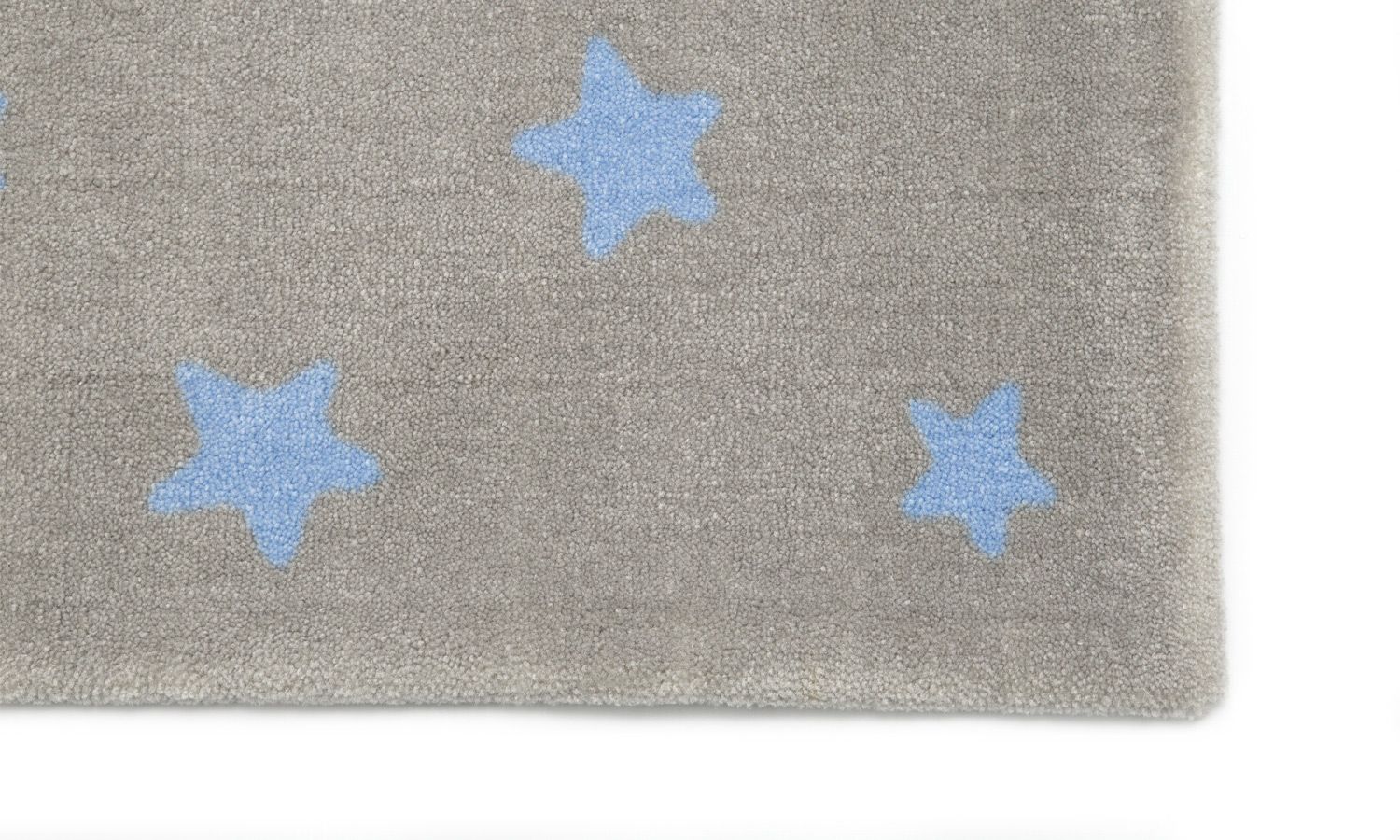 Tapete Retangular Cinza Estrela Azul 1,50m