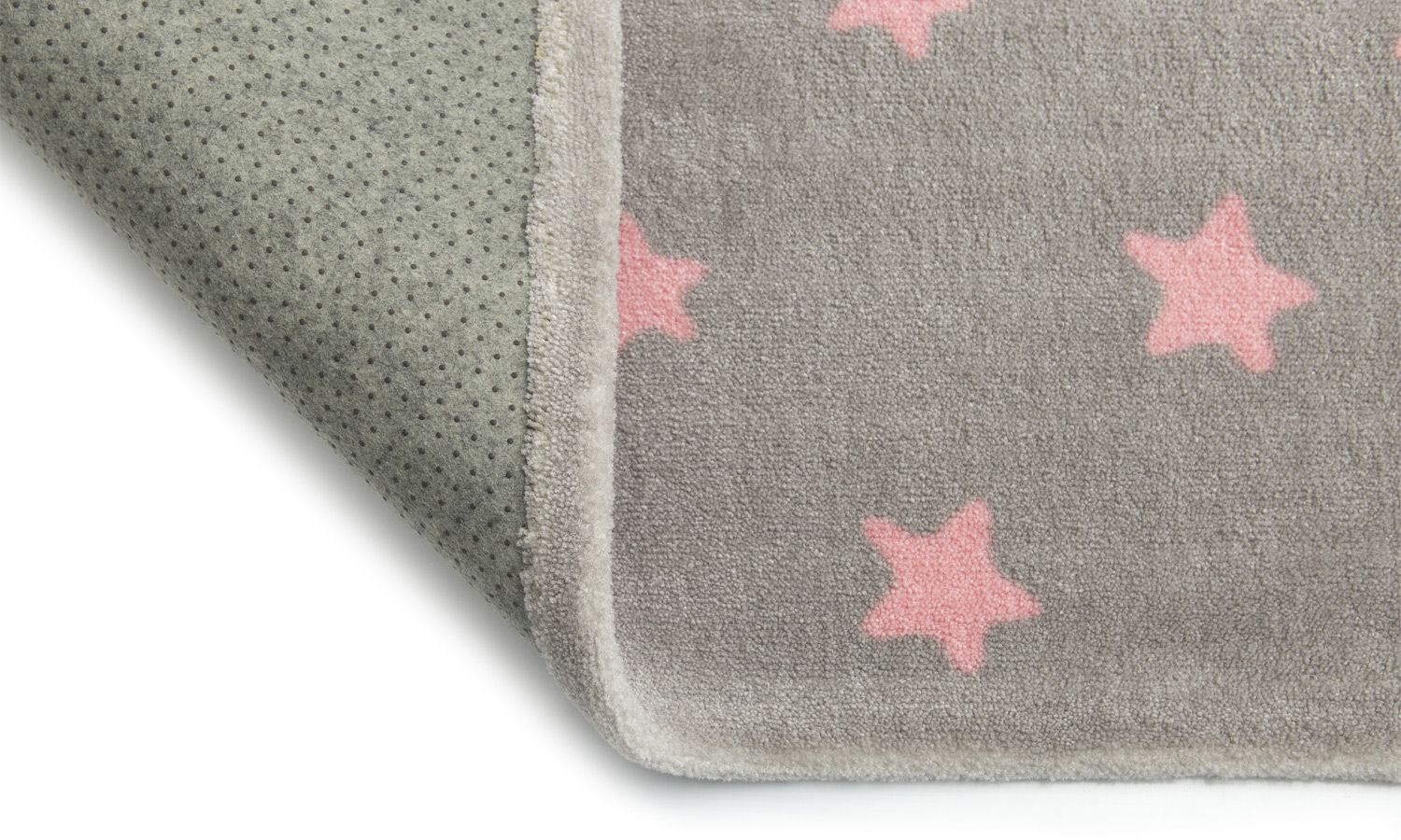 Tapete Retangular Cinza Estrela Azul 1,50m