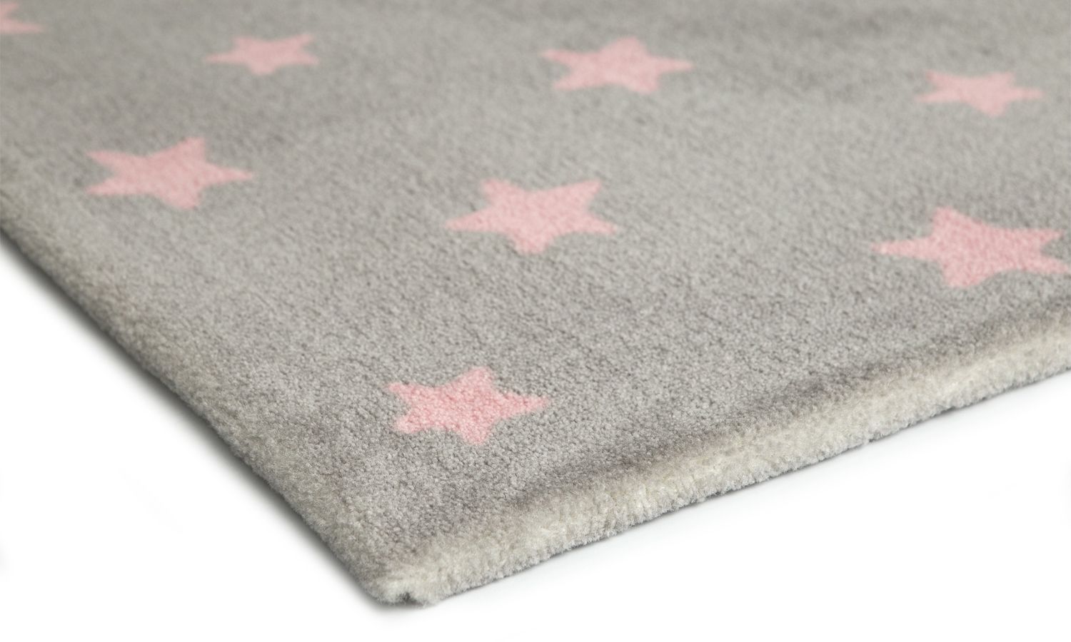 Tapete Retangular Cinza Estrela Azul 1,50m