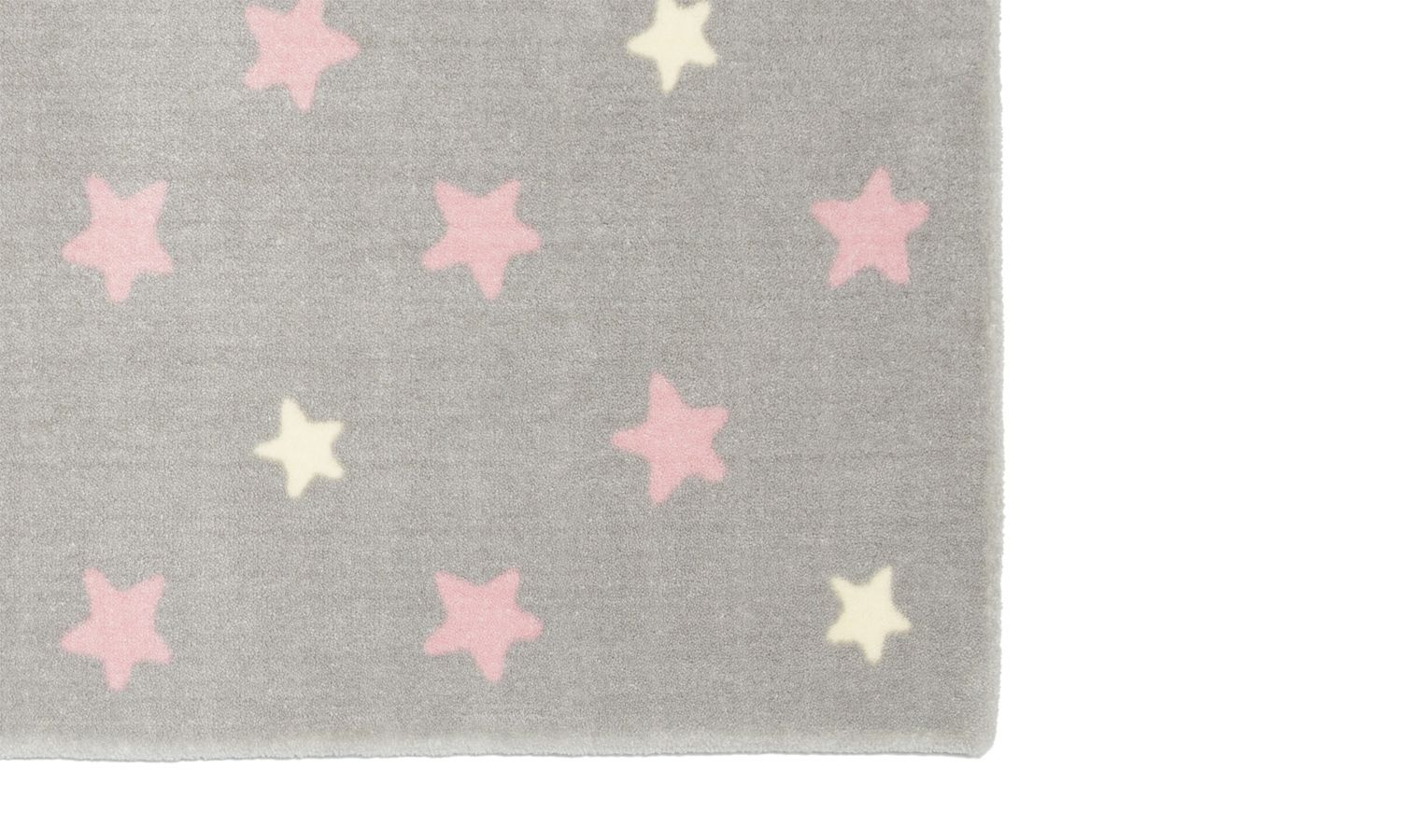 Tapete Retangular Cinza Estrela Azul 1,50m