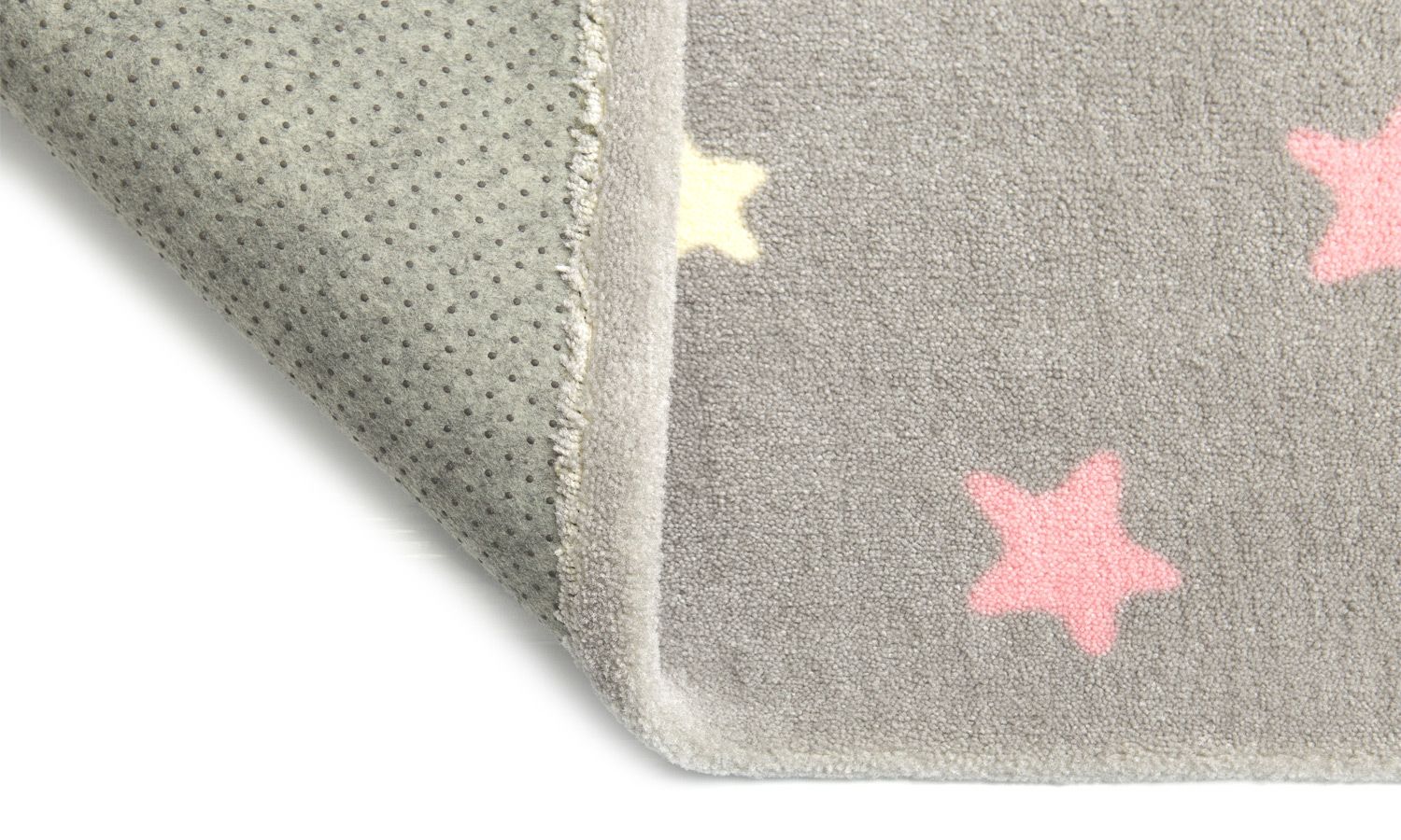 Tapete Retangular Cinza Estrela Azul 1,50m