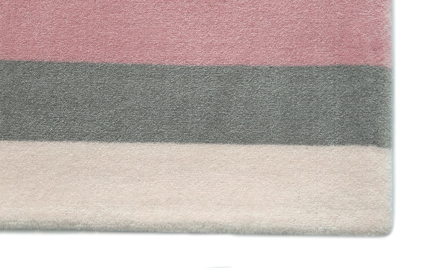 Tapete Retangular Listrado Tricolor Azul 95cm