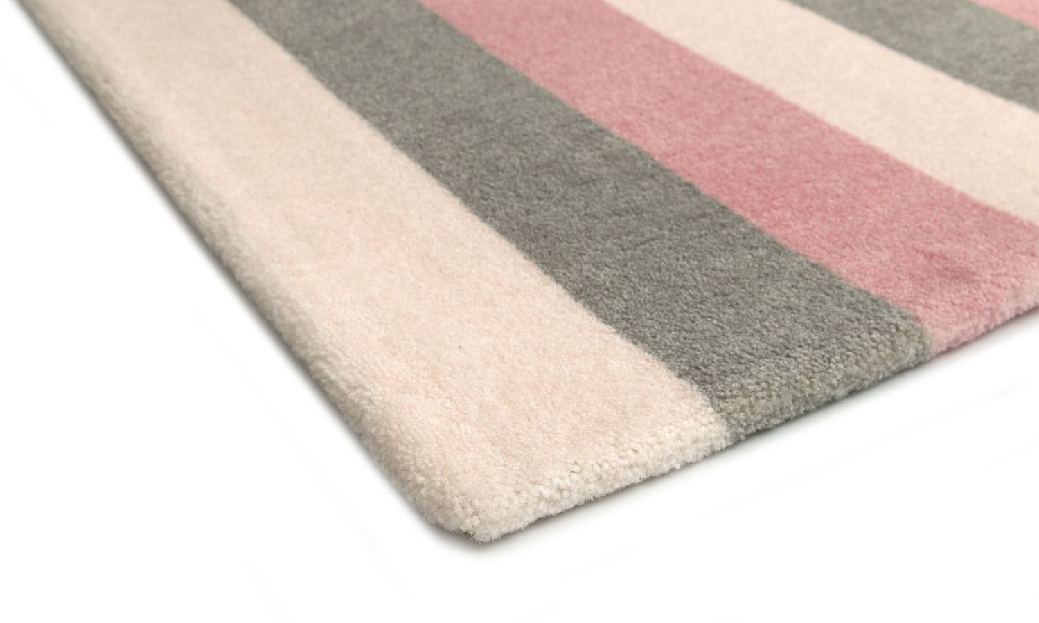 Tapete Retangular Listrado Tricolor Azul 95cm