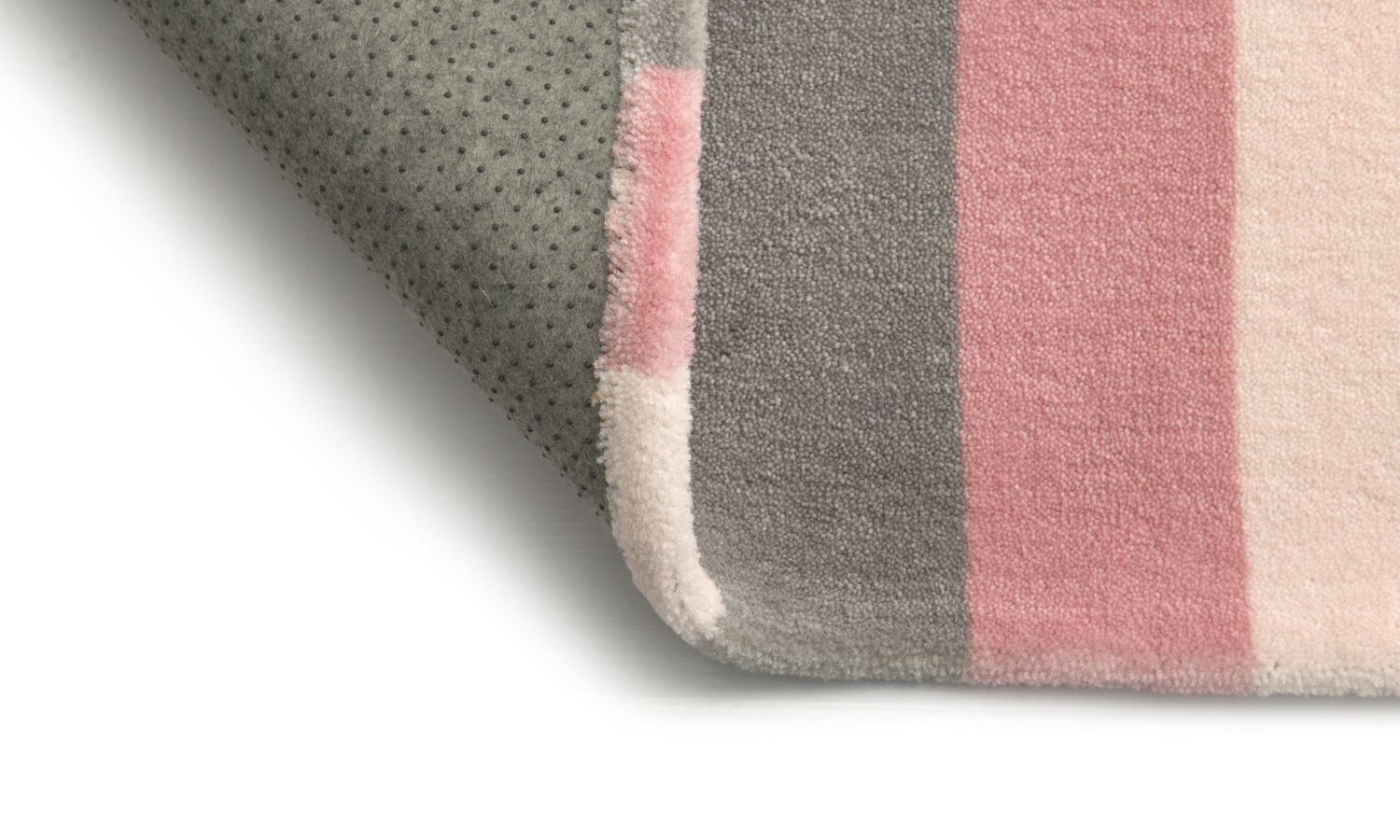 Tapete Retangular Listrado Tricolor Azul 95cm