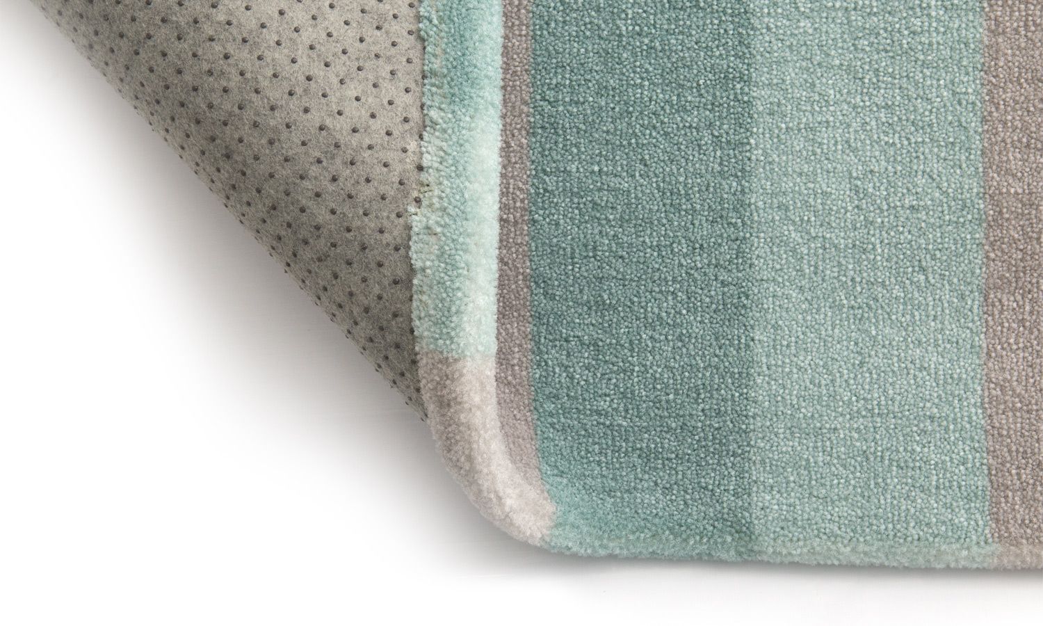 Tapete Retangular Listrado Tricolor Azul 95cm