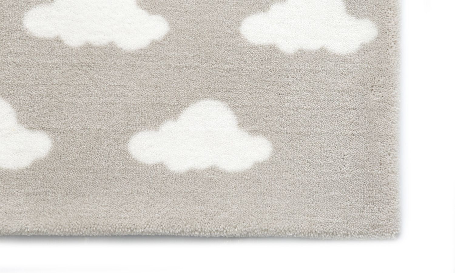 Tapete Retangular Cinza Nuvem Branco 1,50m