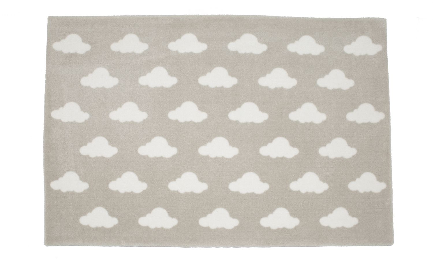 Tapete Retangular Cinza Nuvem Branco 1,50m