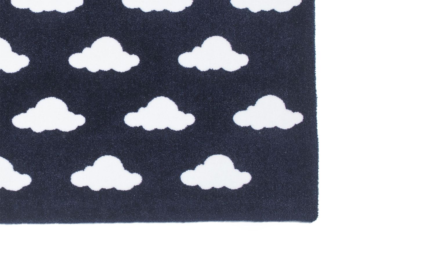 Tapete Retangular Cinza Nuvem Branco 1,50m