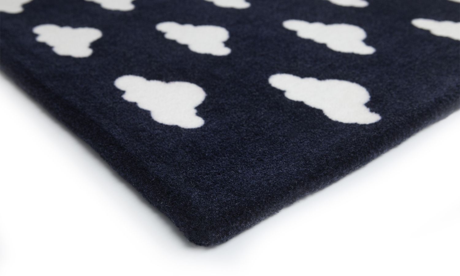 Tapete Retangular Cinza Nuvem Branco 1,50m