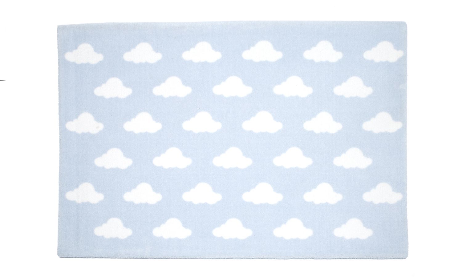 Tapete Retangular Cinza Nuvem Branco 1,50m