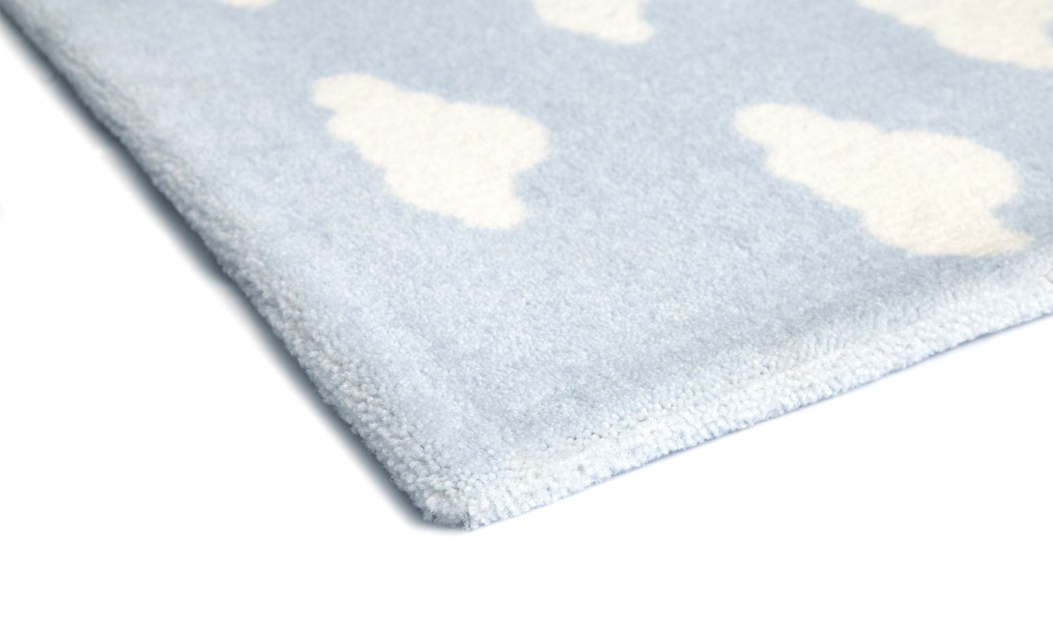 Tapete Retangular Cinza Nuvem Branco 1,50m