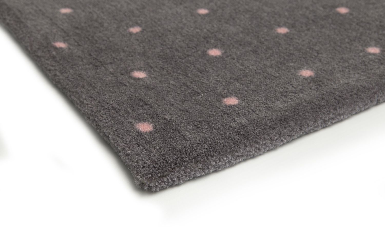 Tapete Retangular Bege Poá Branco 2,50m