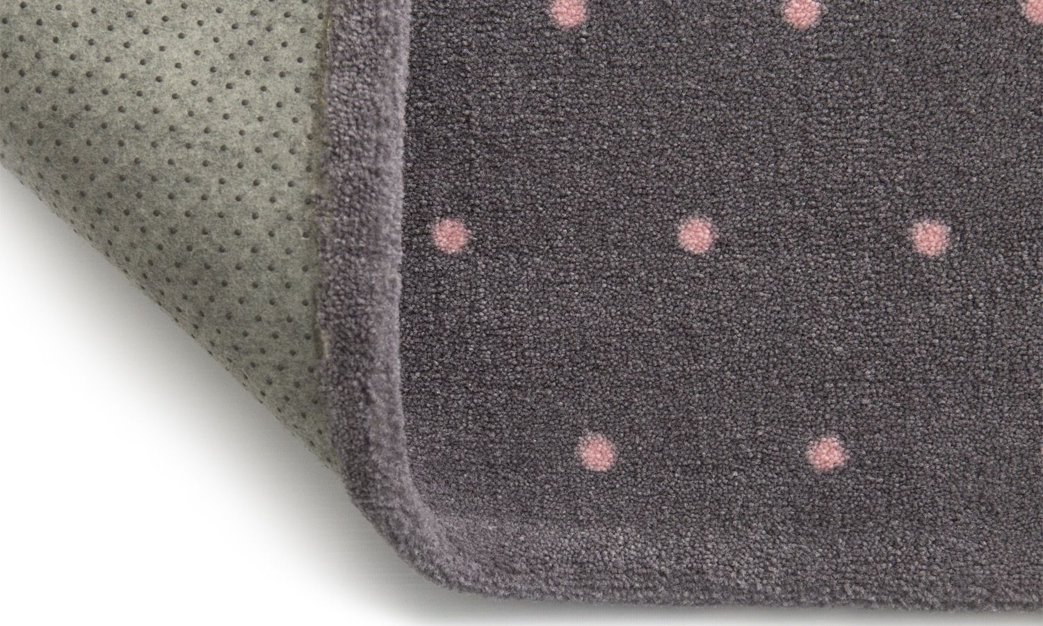 Tapete Retangular Bege Poá Branco 2,50m