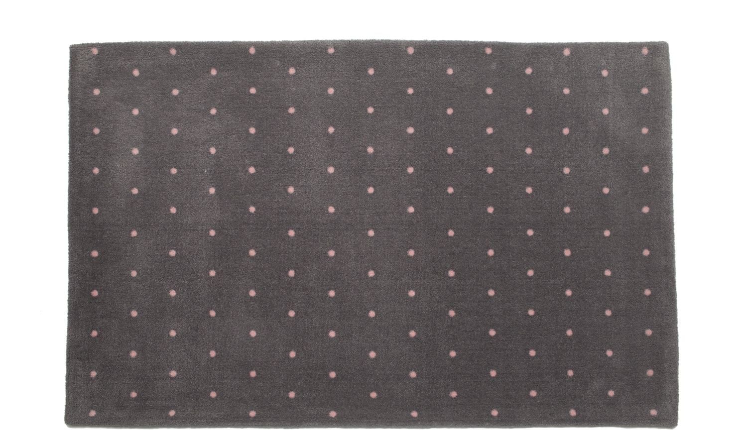 Tapete Retangular Bege Poá Branco 2,50m